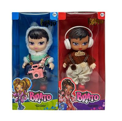 2代8寸12关节实身毛绒时装贝拉兹娃娃带耳机带照相机 - OBL10427643