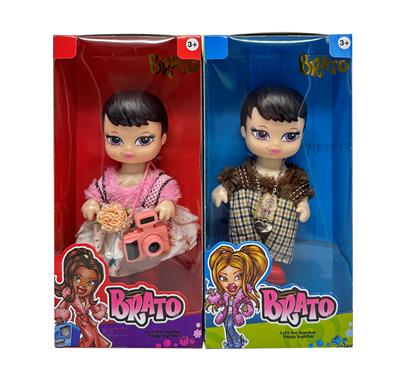 2代8寸12关节实身毛绒时装贝拉兹娃娃带项链带吉他 - OBL10427648