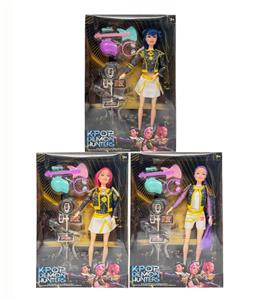第3代K-POP 猎魔 12关节实身猎魔女团，带直播器材带吉他套装 - OBL10427667