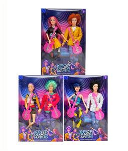 第1代K-POP 猎魔  11.5寸12关节实身猎魔女团，猎魔男团2人混装带吉他 - OBL10427678