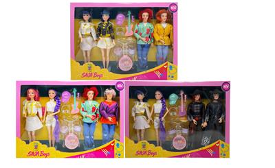 第2代K-POP 猎魔 11.5寸12关节实身猎魔女团，猎魔男团4人混装带吉他锣鼓套装混装 - OBL10427682