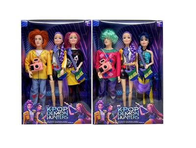 美泰版第1代K-POP 猎魔 11.5寸12关节实身猎魔女团，带吉他，带音乐器材套装 - OBL10427722