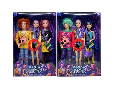 美泰版第1代K-POP 猎魔  11.5寸12关节实身猎魔女团，猎魔男团2人混装带吉他 - OBL10427724