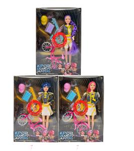 美泰版11.5寸12关节实身猎魔女团，猎魔男团三人混装带吉他带照相机带音乐套装带卡片 - OBL10427730