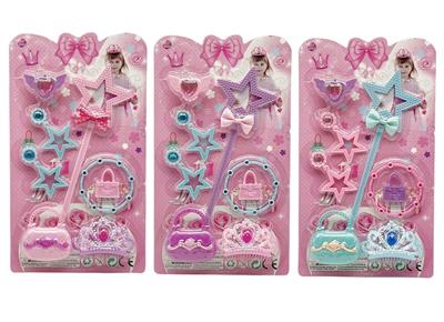 高档PVC料配件实色蝶结五星手杖饰品套多色随机 - OBL10427899