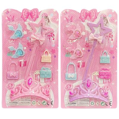 高档PVC料配件实色五星手杖+尖三点皇冠饰品套随机色 - OBL10427920