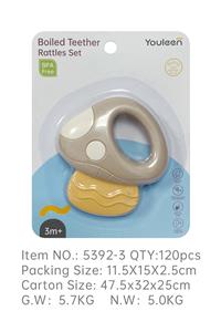 婴儿水煮蘑菇牙胶摇铃 - OBL10429258