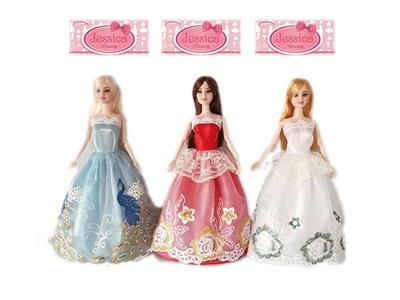 11.5寸9关节实身婚纱大裙芭比 3款混装 - OBL10431320