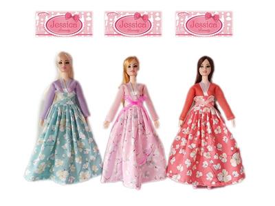 11.5寸9关节实身时装长裙芭比 3款混装 - OBL10431321