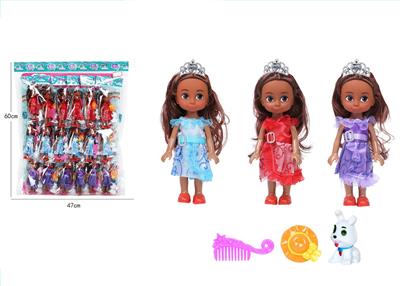 6寸多款混装娃娃配狗、梳 - OBL10431330
