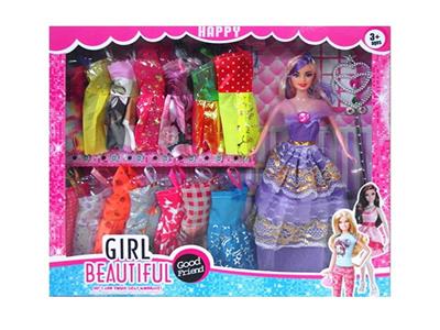 高档大盒11.5寸实身活手婚纱芭比带魔法棒配件和吊衣服 - OBL10431352