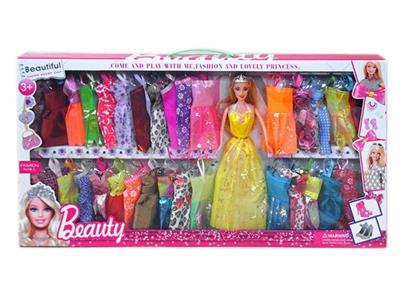 高档大盒11.5寸实身活手婚纱裙子芭比带吊衣 - OBL10431365