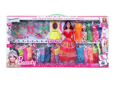 高档大盒11.5寸实身活手婚纱裙子芭比带吊衣和镜子装饰配件 - OBL10431367