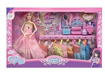 高档大盒11.5寸实身12关节婚纱裙子芭比带吊衣和大项链吸塑配件 - OBL10431369