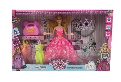 高档大盒11.5寸实身12关节婚纱芭比带大项链配件和大皇冠配大包包件吊裙 - OBL10431388