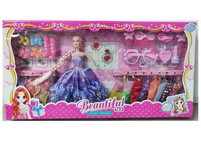 高档大盒11.5寸实身活手婚纱裙子芭比带吊衣和大眼镜吸塑配件和鞋子吸塑 大皇冠 - OBL10431392