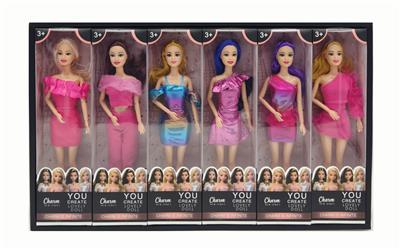 11寸实身9关节时尚芭比6款混装 - OBL10432127