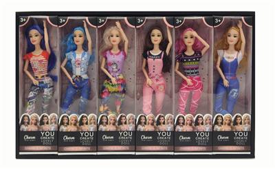 11寸实身11关节时尚芭比6款混装 - OBL10432128
