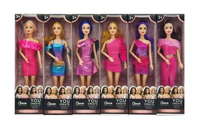 11寸实身9关节时尚芭比6款混装 - OBL10432137