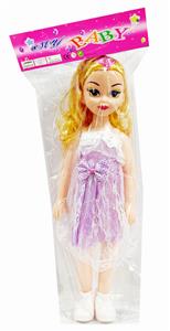 新款18寸肥童娃娃大眼妹空身带IC 包电2个LR44纽扣电池服装多色PVC卡头袋 - OBL10432160