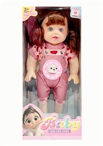 新款14寸直脚肥童娃娃3D眼带IC 包电2个LR44纽扣电池服装多色 - OBL10432170