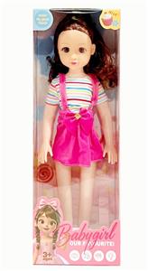 新款18寸大眼妹肥童娃娃带3D眼IC服装多色 - OBL10432180