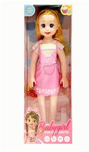 新款18寸大眼妹肥童娃娃带IC 包电2个LR44纽扣电池服装多色 - OBL10432181