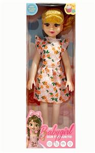 新款18寸大眼妹肥童娃娃带IC 包电2个LR44纽扣电池服装多色 - OBL10432183