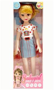 新款18寸大眼妹肥童娃娃带IC 包电2个LR44纽扣电池服装多色 - OBL10432185