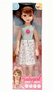 新款18寸大眼妹肥童娃娃带IC 包电2个LR44纽扣电池服装多色 - OBL10432186