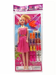 11寸空身芭芘娃娃 芭比娃娃纸板OPP袋 - OBL10432220