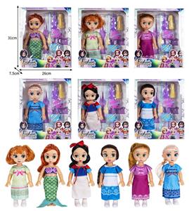 10寸空身迪士尼沙龙公主娃娃带配件（带音乐） - OBL10432258