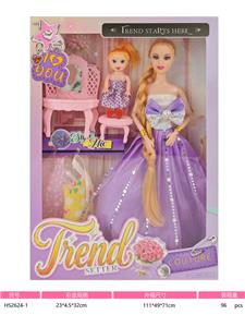 11寸实身九关节芭比娃娃加座椅套装 - OBL10432670