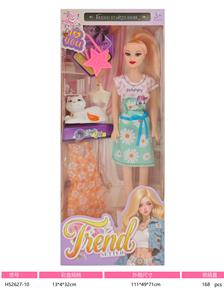 11寸空身芭比娃娃 宠物搪胶小猫 - OBL10432688