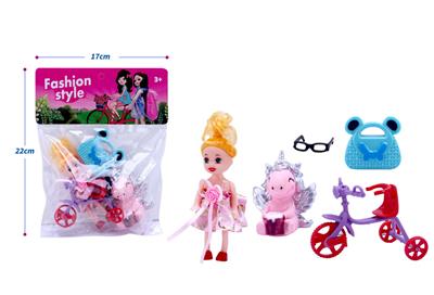 高档3.5寸小凯丽带眼镜、手提包、独角兽、三轮车配件 - OBL10432837