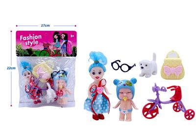 高档3.5寸小凯丽、搪胶睡娃带眼镜、宠物狗、手提包、三轮车配件 - OBL10432842