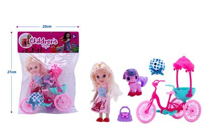 新款3.5寸娃娃带搪胶马、手提包、帽子、三轮车配件 - OBL10432876