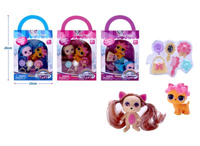 新款2只搪胶美发狗带手提包吸塑配件 - OBL10432884