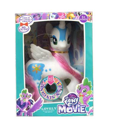 搪胶超大号太阳独角兽马带灯光音乐 - OBL10432924