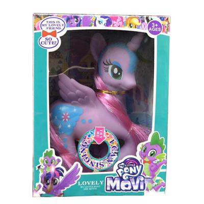 搪胶超大号闪电独角兽马带灯光音乐 - OBL10432925