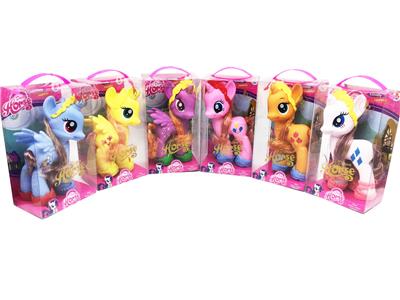 高档PVC 盒6款超大号搪胶马宝丽带马鞋马皇冠混装 - OBL10432965