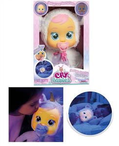 蓝熊14寸搪胶哭泣娃娃带夜光功能带毛绒加暖带四声音乐带流眼泪功能，带吸水奶瓶，带奶嘴  4个功能 夜光哭泣娃娃混装 - OBL10433124