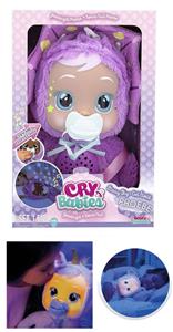 恐龙14寸搪胶哭泣娃娃带夜光功能带毛绒加暖带四声音乐带流眼泪功能，带吸水奶瓶，带奶嘴  4个功能 夜光哭泣娃娃混装 - OBL10433127