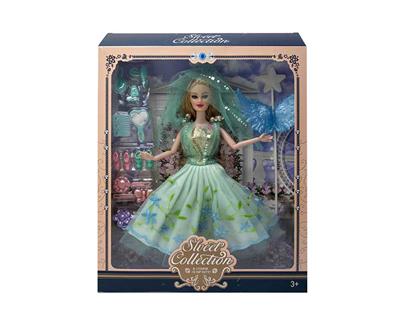 高档11.5寸实身9关节婚纱芭比带打扮吸塑配件翅膀棒配件 - OBL10433156