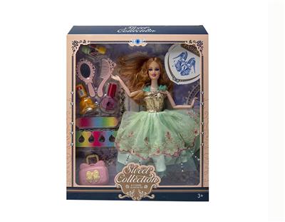 高档11.5寸实身9关节婚纱芭比带打扮吸塑配件包包 - OBL10433158