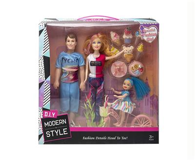 高档11.5寸实身活手芭比和空身男人3寸仔冰淇淋吸塑单车配件 - OBL10433159