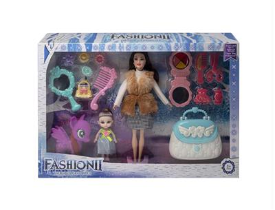 高档11.5寸实身9关节时装芭比带梳子吸塑3寸 小飞马打扮吸塑包包 - OBL10433170