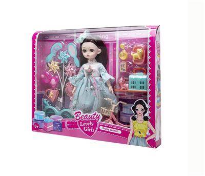 高档12寸关节实身萝莉配单车带风车吸塑狗狗吸塑配件 - OBL10433187