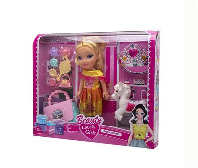 高档10寸空身娃娃配马大皇冠大包包和打扮吸塑配件 - OBL10433189