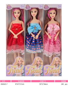 11寸实身九关节大腿芭比娃娃多款多色混装 - OBL10433308